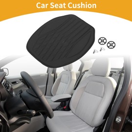 Partuto 1 Pc 48x56cm Universal Car Seat Cushion - for Car Travel Driving Seat Protection Pad Cover Anti-Slip - Faux Leather Black