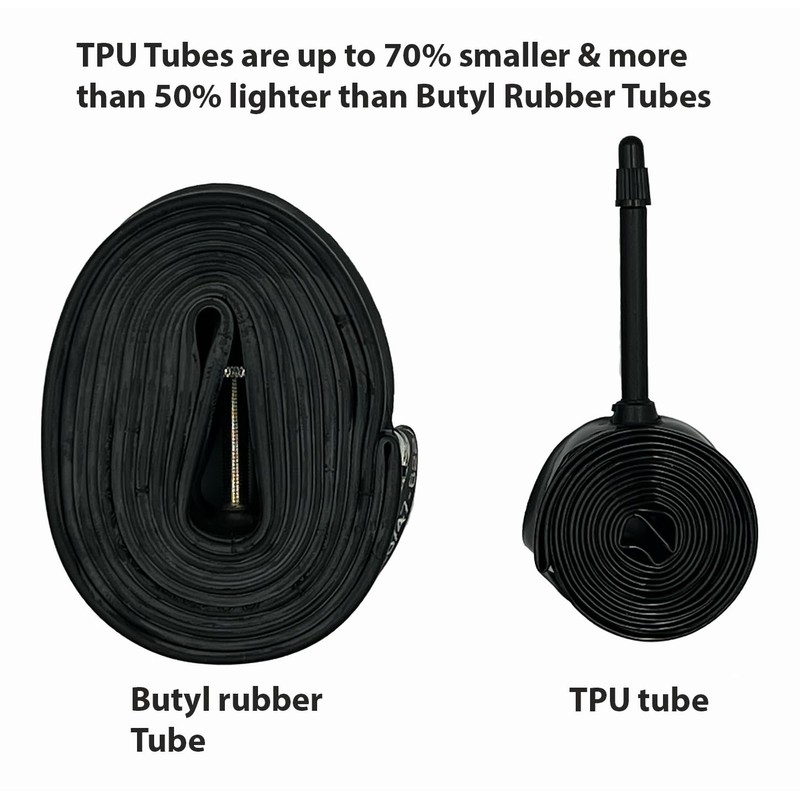 Velotool TPU Bicycle Tubes Lightweight, Puncture-Resistant Inner Tubes for Enhanced