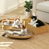 FUKUMARU 3PCS Cardboard Cat Scratcher Bed, Durable Oval Cat Scratch