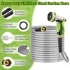 GOXAWEE Garden Hose, Stainless Steel Heavy Duty Water Hose With