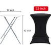 Obstal Cocktail Table Covers Stretch Spandex Black Cocktail Table Cover