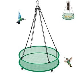 Seed Catcher for Bird Feeders – 16" Diameter X 4" High, Bird Feeder Seed Catcher Tray, Hanging Hoop Birds Seed Catcher Tray for Hummingbird Feeders Outdoor Garden Accessories