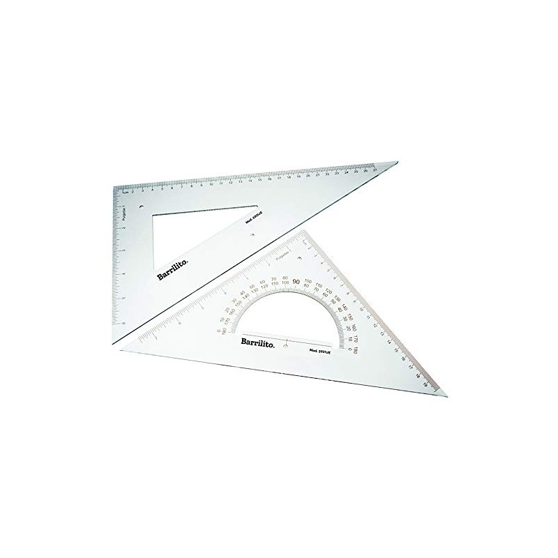 Barrilito 2031JE Juego de 2 Escuadras Semi-Profesionales, 29 x 21