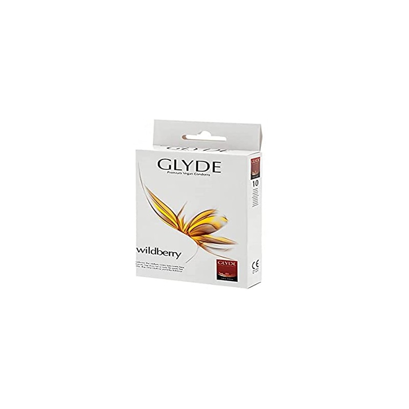 Glyde Ultra Wildberry / Waldbeere 10 violette Condome, vegan