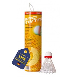 Best Sporting Nylon Shuttlecock Set, 6 Nylon Shuttlecocks, Badminton Set Consisting of 6 Balls, Badminton Balls with Reinforced Cork Head, Badminton Accessories, Speed Slow