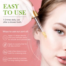 2 Packs Yoni Oil for Women - Strawberry Fresh Feminine Care Oil - All Natural Vaginal Oil Essential Oils, Reduces Odor, Restores pH Balance and Wetness, 1 fl oz/pc