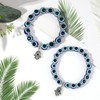 Lusofie 6 Pieces Evil Eye Bracelet Hamsa Blue Beaded Charm