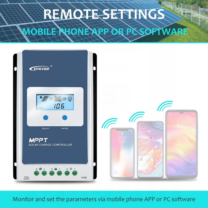 EPEVER 40A Solar Charge Controller MPPT Solar Panel Charge Controller