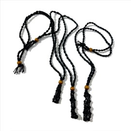 Extra Super Large Fish-Netted Crystal Cage Holders Black Necklace, Adjustable Cord Set Handwoven Rope for DIY Small Medium Quartz Stone Jewelry Making 3 Sizes (3, Small)