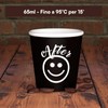 Pack of 100 Paper Cups for Coffee 65ml DownupCUP Eco