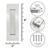 youthua 6 Inch Recessed Finger Flush Pulls，Pocket Door Handles，for Sliding