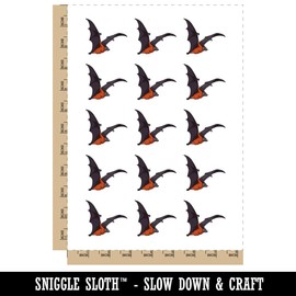 Flying Fox Giant Fruit Bat Temporary Tattoo Water Resistant Fake Body Art Set Collection - 15 2" Tattoos (1 Sheet)