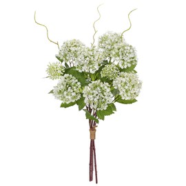 DILATATA Faux Hydrangea Flowers 19" Green Artificial Hydrangea Spray with 9 Flower Heads, 1 Bouquet Faux Hydrangeas Plastic Flowers Fake Hydrangeas for Indoor Outdoor Wedding Table Centerpieces Decor