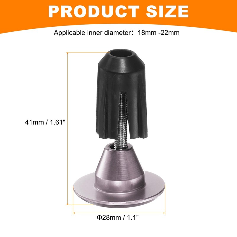 sourcing map Bar End Plugs Aluminum Handlebar End Caps Bike