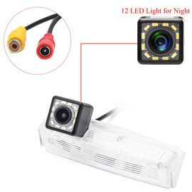 aSATAH 12 LED Car Rear View Camera for Lexus IS300 IS200 ES300 ES330 GS300 GS400 GS430 LS430 HS250h CT200h / Toyota Vios/Yaris/Prius & Vehicle Camera Waterproof Reversing Backup Camera (12 LED)
