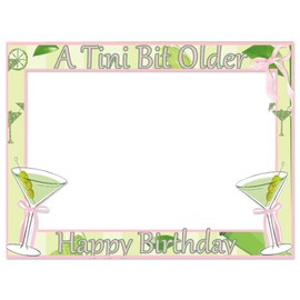 LaVenty A Tini Bit Older Birthday Party Booth Props Frame Martini Bar Party Decorations Weenies and Tinis Decor for Bachelorette Martini Birthday Decorations