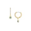 Fossil Women's Sutton Evil Eye Brass Hoop Earrings