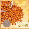 BELLEBOOST 1200PCS 6mm Resin Rhinestones in Bulk (Orange), Bedazzling Flatback