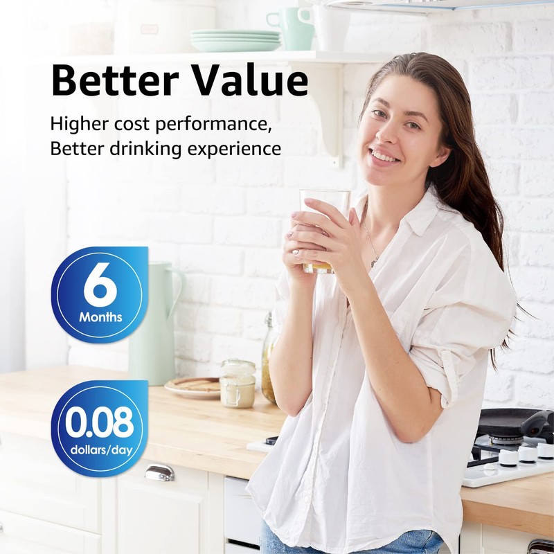 Overbest UKF8001 Replacement for EveryDrop by Whirlpool Refrigerator Water Filter