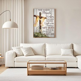 GEEHEIY Diamond Art Kits for Adults, 5D Religious Cross Diamond Painting Kits for Beginner, DIY Jesus Cross Gem Art Dots for Adults, Perfect for Home Wall Decor 12x16 Inch