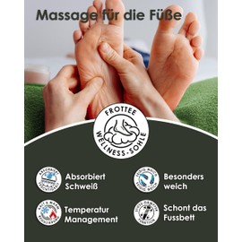 gigando 3 Pairs of Wellness Support Stockings, Padded Compression Knee Socks with Terry Cloth Sole, 3 Pairs - Black