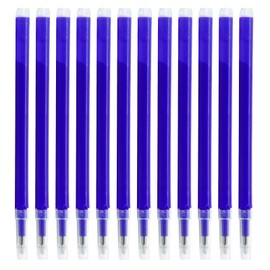 Pack of 12 Blue Erasable Refills 0.5mm High Quality Compatible with Pilot Fixion Pens Long Writing Time 400m Heat Sensitive Ink (Blue, 0.5mm)