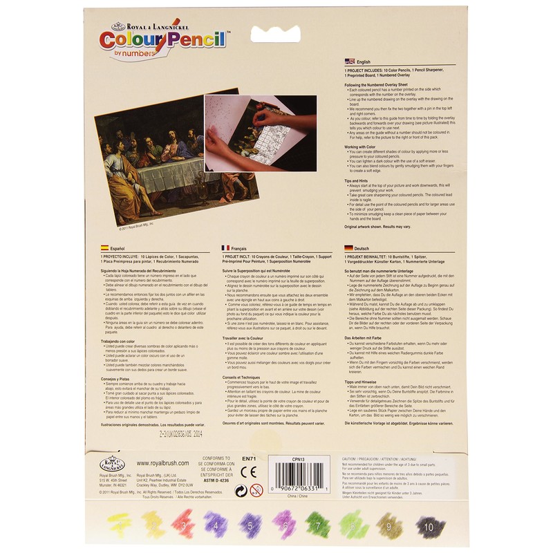 Royal & Langnickel Last Supper Design Pencil by Number Kit