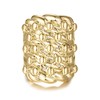 THE BLING KING Gold-Plated Keeper Ring, Size 11 (UK Size