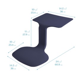 ECR4Kids The Surf Portable Lap Desk, Flexible Seating, Navy