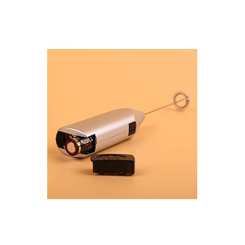 KPIBEST Milk Frother Silver Handheld Stainless Steel, Portable and Powerful