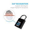 Smart Keyless Fingerprint Padlock Waterproof Biometric Prevent Theft Rechargeable USB