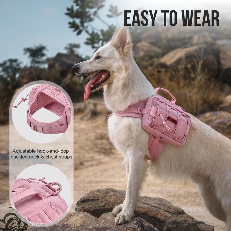 OneTigris Dog Backpack for Medium & Large Dogs, Mammoth Nylon