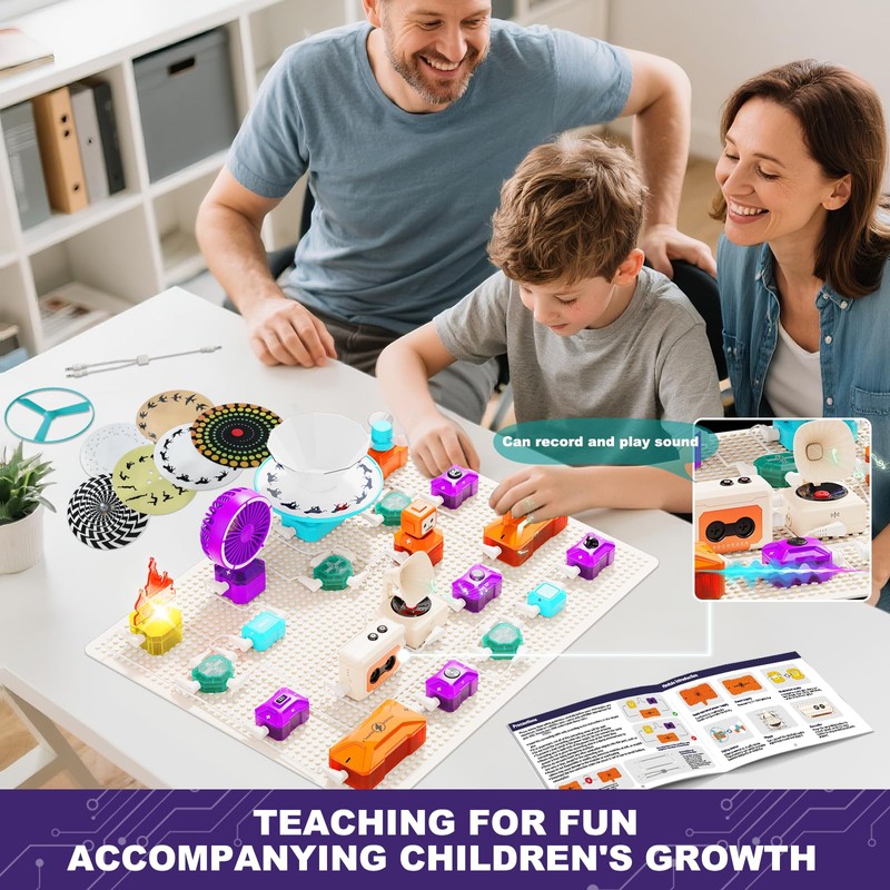 VATOS Science Circuit for Kids, 68PCS Electronics Exploration Kit with