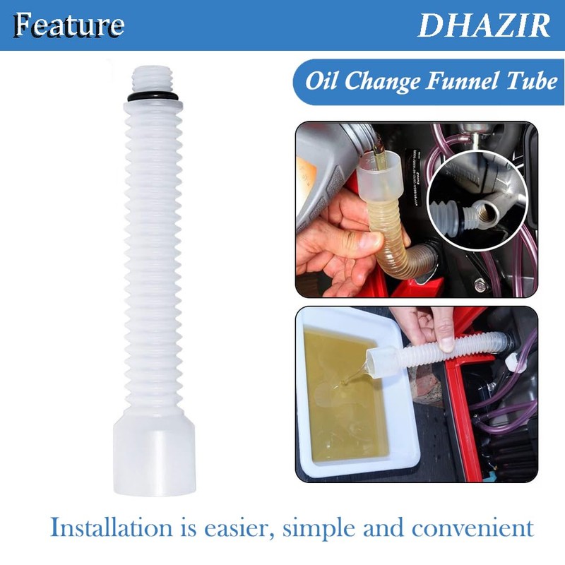 Oil Change Funnel Refueling Pipe Portable Plastic Fit for Honda