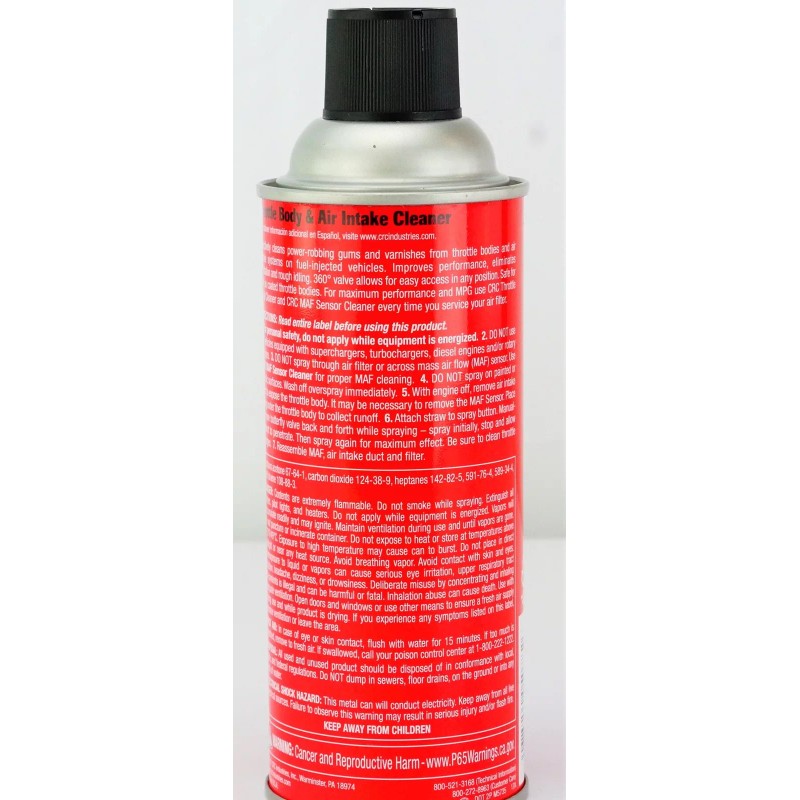 CRC 05078 Throttle Body and Air Intake Cleaner 12oz Can