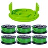 Greenworks 0.080" Single Line Auto-Feed String Trimmer Spools (6-Pack) +