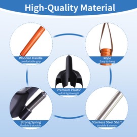 WONDSIGHIN Extendable Shoe Horn Long Handle for Seniors Men Women, Stainless Steel, Portable, Adjustable, for leather sports casual soft cloth shoes, low-top canvas shoes, high-heeled shoes, 10.5-31in