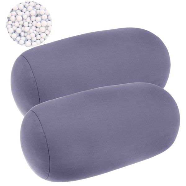 OGMBI 2 Pcs Microbead Roll Pillow, Microbead Bolster Tube Pillows,