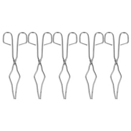 CHEOTIME 5Pcs Crucible Tongs, Stainless Steel Clamp Pliers Holder Melting Furnace Plier Lab Tongs for Metal Casting Gold Melting