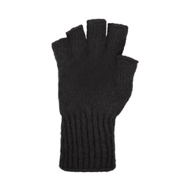M MCGUIRE GEAR GI Wool Fingerless Glove Liner Inserts, Half Finger Outdoor Tactical Gloves, Skiing, Cycling, Running, Hiking and Climbing Gloves (Black)