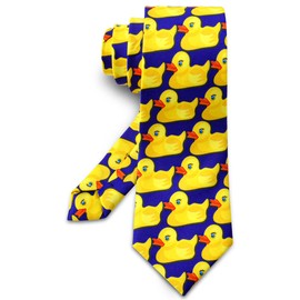 Aomig Men Ties, Funny Men's Ducky Tie, Premium Duck Necktie, Romantic Film Yellow Duck Tie, Ducky Cosplay Tie for Party, Work Ties for Men, 8cm