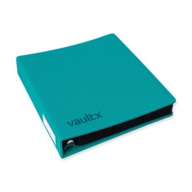 Vault X Premium Exo-Tec Trading Card Binder with 3 Rings for 9 Pocket Trading Card Pages, 30+ Pages, Easy Open, 3 D-Ring Clip Binder for TCG CCG Photo Cards (Slim, Teal)