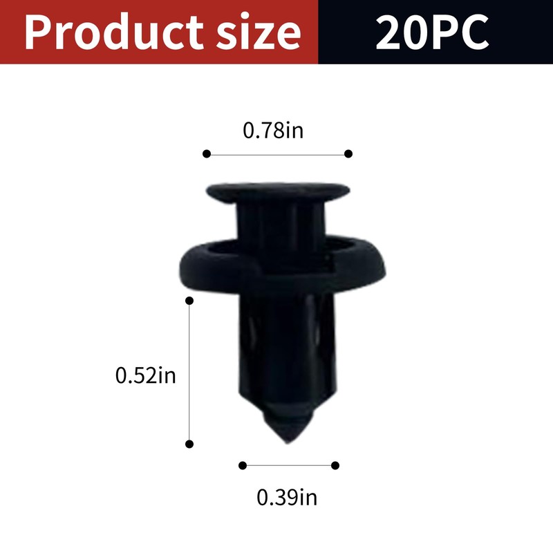 20 Pcs Front Bumper Push-Type Retainer Clips, Car Bumper Push