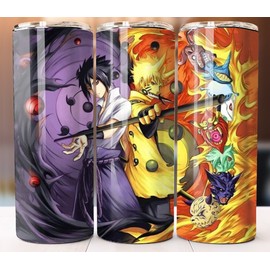 Tumbler Naruto Sasuke Tumbler 20 oz Cup Mug Lid Insulated Stainless Travel drinkware