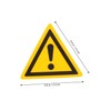 Hohopeti 5 Pcs Triangle Exclamation Mark Stickers High Visibility Warning