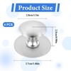 Zyghjort 4 PCS Adhesive Knobs, Self Adhesive Cabinet Knobs Stainless