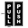 4-Pack Push Pull Waterproof Vinyl Stickers for Doors & Windows,