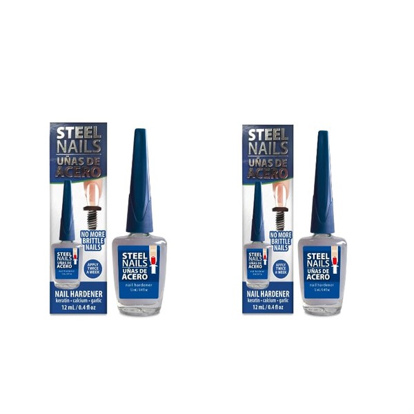  Steel Nails Hardener with Keratin, Calcium and Garlic Pack