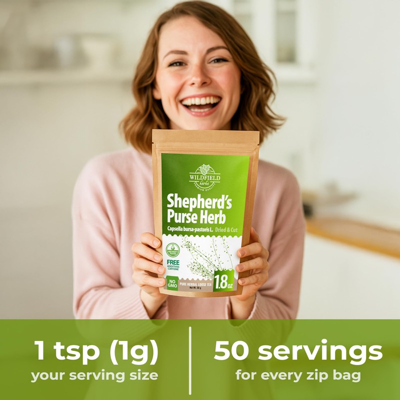 1.8 oz. Shepherds Purse Herb Bulk Herbal Tea Shepard Purse