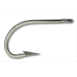 Mustad 7754D Big Game Bay King 2 Extra Short Shank Forged Duratin Hook with Brazed Ring (10-Pack), 7754-DT-11/0-10, Size 11/0
